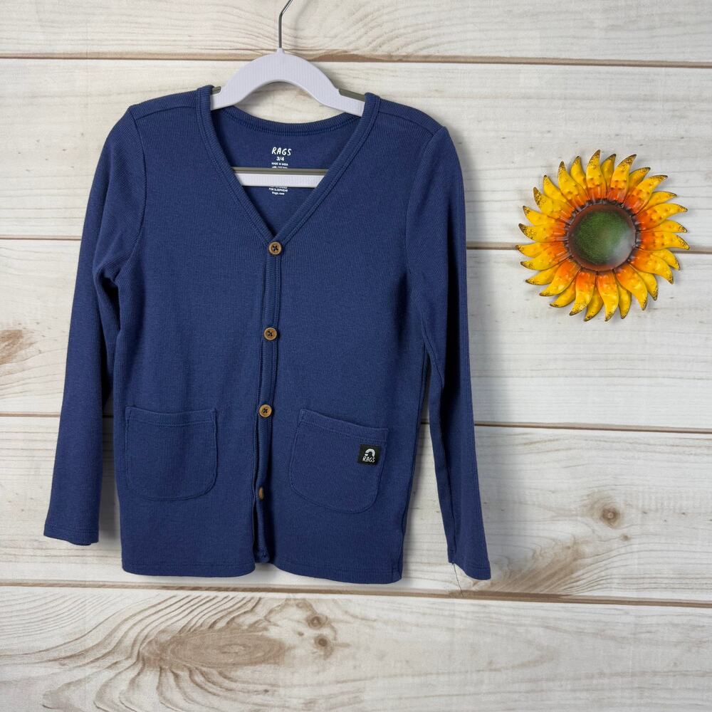 rags essential kids‎ cardigan 3/4